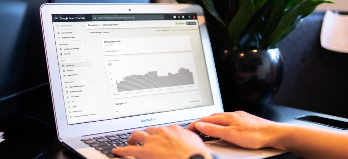 Google Search Console analytics dashboard